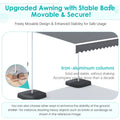 AECOJOY Free Standing Retractable Awning, 10'x8' Patio Awnings Outdoor Manual Sun Shade Shelter, Dark Grey